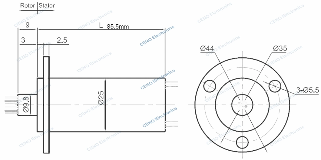 Capsule slip ring with Compact Structure Electrical Power Swivel