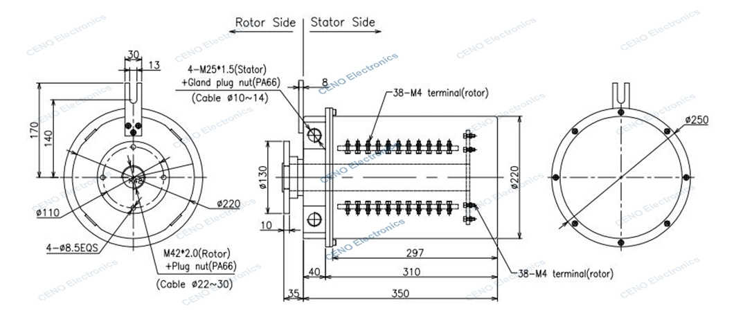 Low Temperature Slip Ring For harsh environment